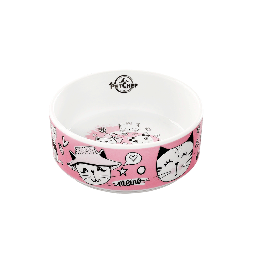 Duman Kedi Porselen Mama Kasesi 12 Cm