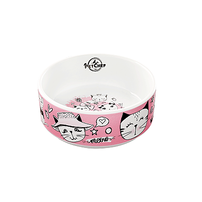 Duman Kedi Porselen Mama Kasesi 12 Cm - 1