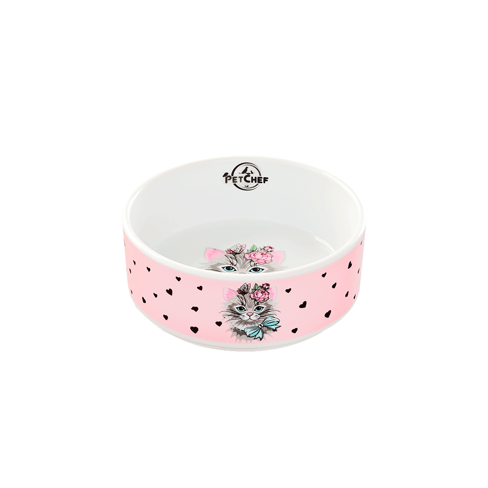 Çakıl Kedi Porselen Mama Kasesi 12 Cm