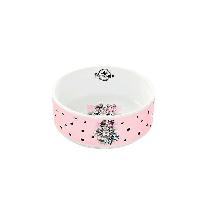 Çakıl Kedi Porselen Mama Kasesi 12 Cm - Chef's Fine Dining Plate