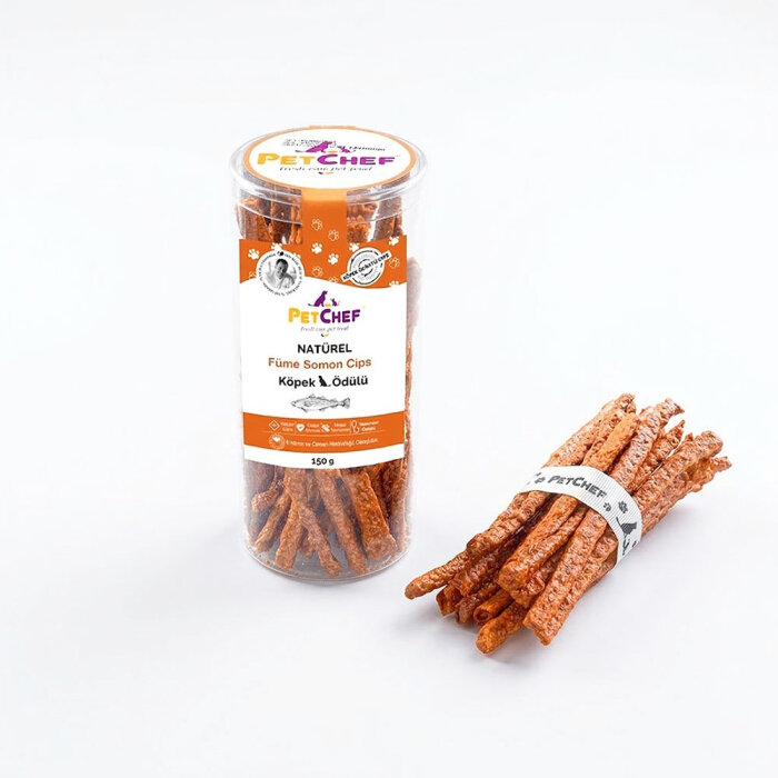 Füme Somon Balığı Köpek Ödül Cips (150 Gr) - 2