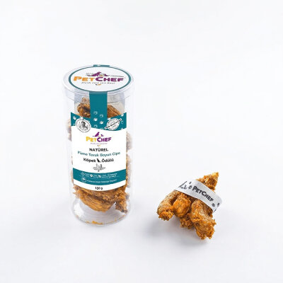 Gourmet Crunch Bites Füme Tavuk Boyun Köpek Ödül Cipsi (150 Gr - 2