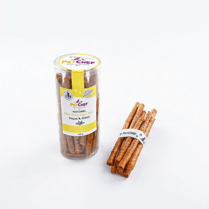 Füme Tavuk Ciğeri Köpek Ödül Cipsi (150 Gr) - PetChef (1)