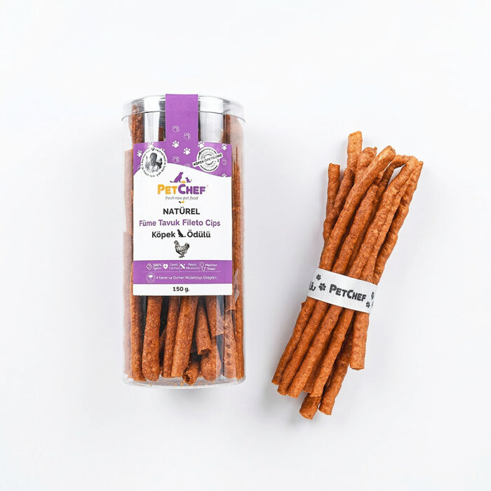 Füme Tavuk Fileto Köpek Ödül Cipsi (150 Gr) - PetChef