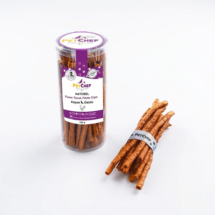 Gourmet Crunch Bites Füme Tavuk Fileto Köpek Ödül Cipsi (150 Gr) - PetChef Crunch Bites (1)