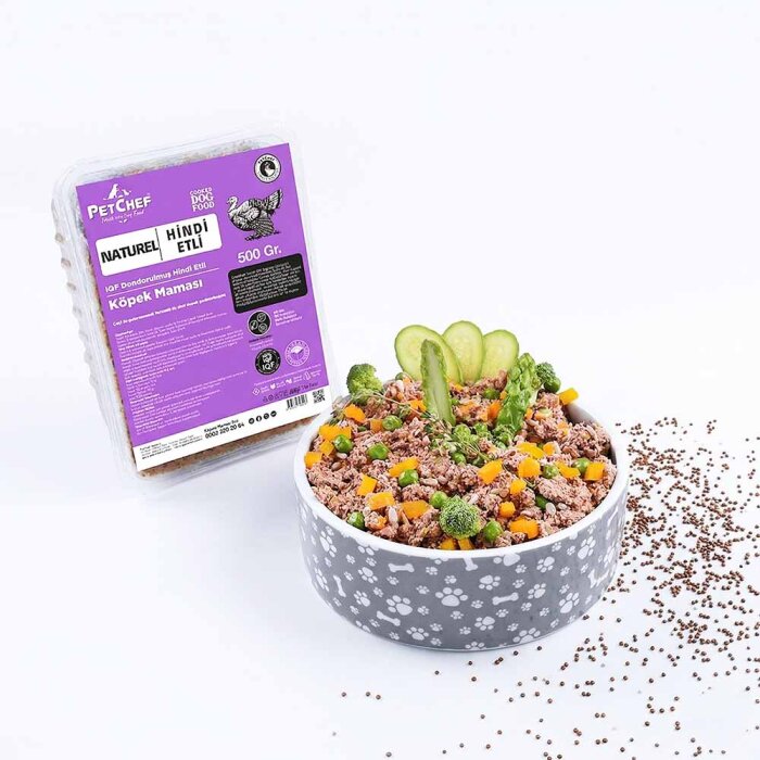 Naturel Barf (Pişmiş) Hindi Etli Küçük Irk Köpek Maması - PetChef