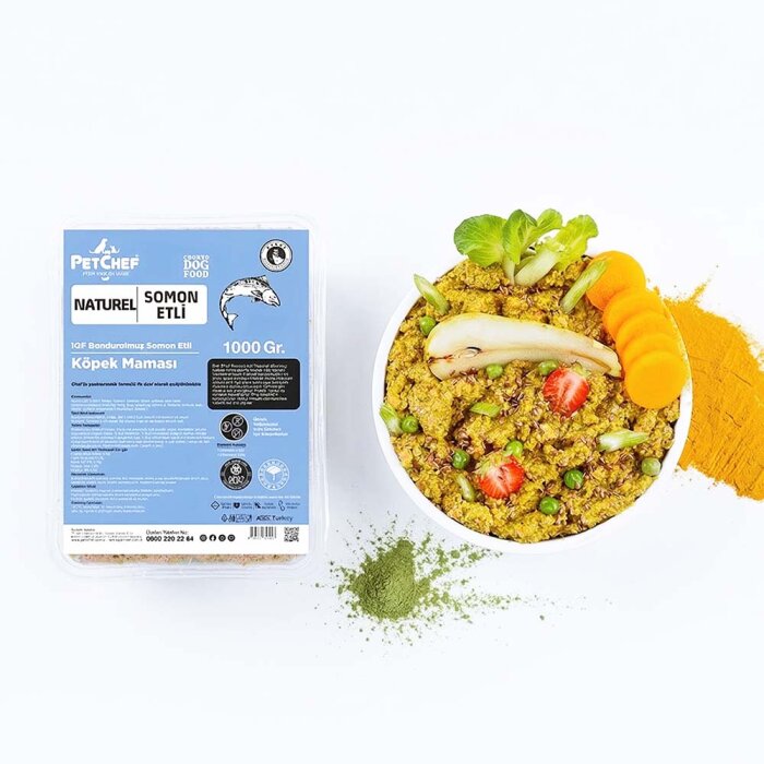 Naturel Barf (Pişmiş) Somon Etli Köpek Maması - PetChef (1)