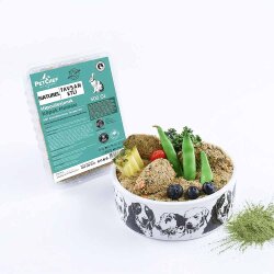 Cooked (Pişmiş) Tavşan Etli, Yeşil Fasulyeli Tarif Küçük Irk Köpek - 1