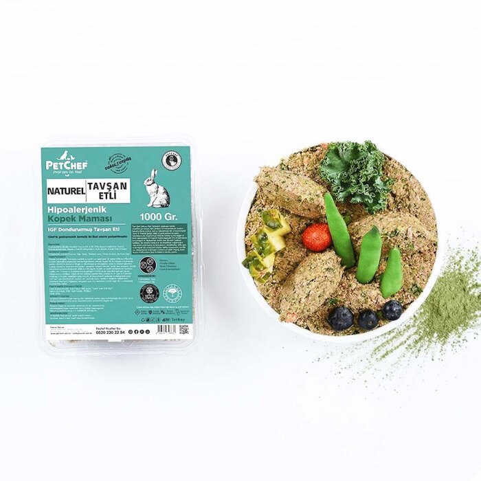 Cooked (Pişmiş) Tavşan Etli, Yeşil Fasulyeli Tarif Büyük Irk Köpek - Chef’s Hipoalerjenik Cooked Menü (1)