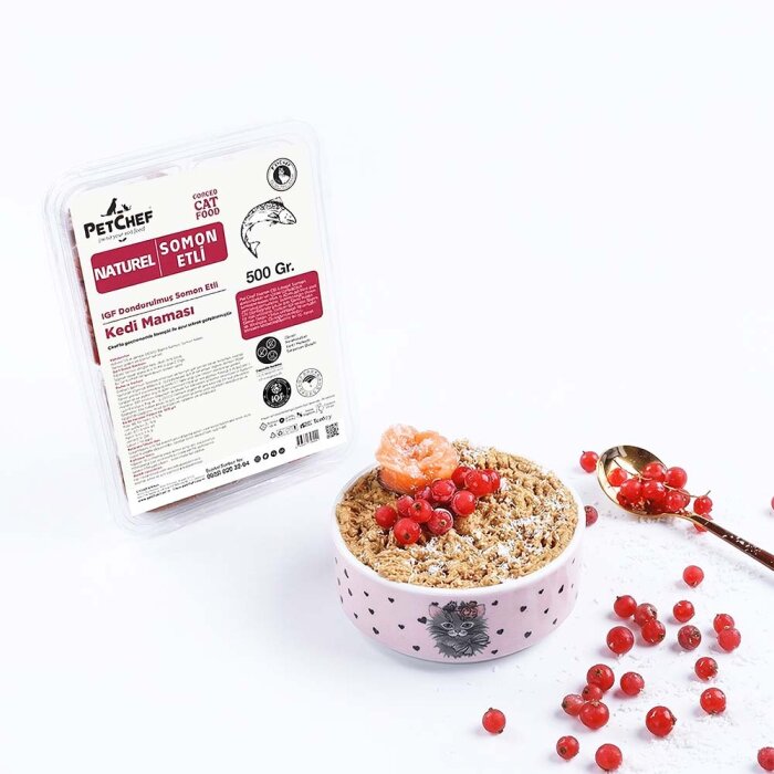 Naturel Barf Somon Etli Kedi Maması 1.500 Gr (3x500 Gr) - PetChef