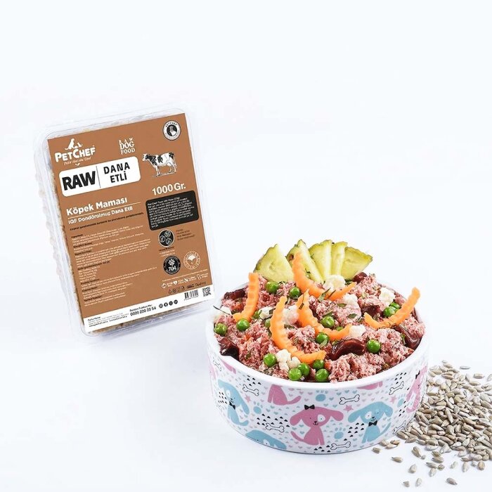 Raw Barf (Çiğ) Dana Etli, Enginarlı Tarif Büyük Irk Köpek - Chef’s Raw Barf Menü