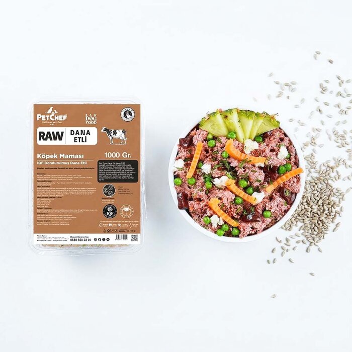 Raw Barf (Çiğ) Dana Etli, Enginarlı Tarif Büyük Irk Köpek - Chef’s Raw Barf Menü (1)