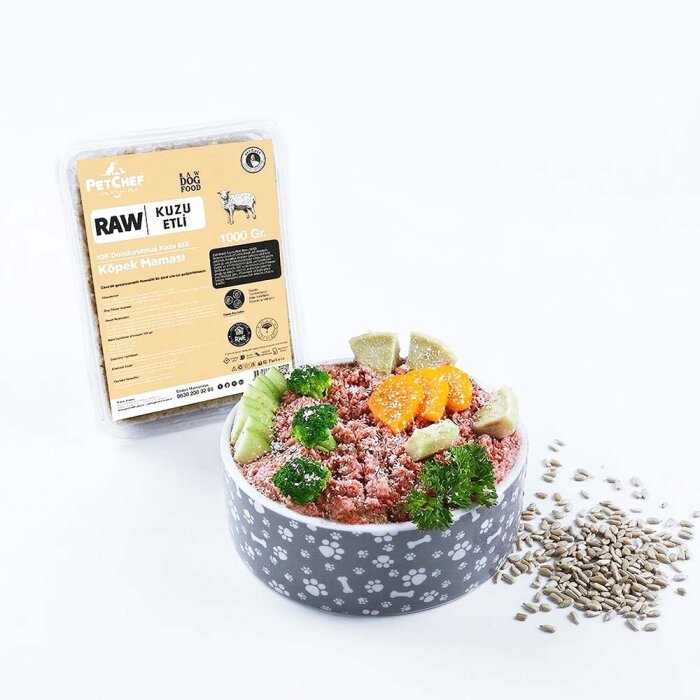 Kuzu Etli, Balkabaklı Tarif Büyük Irk Köpek - Chef’s Raw Barf Menü