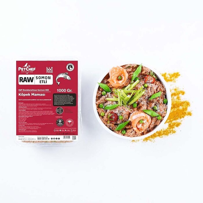 Raw Barf (Çiğ) Somon Etli Köpek Maması - PetChef (1)