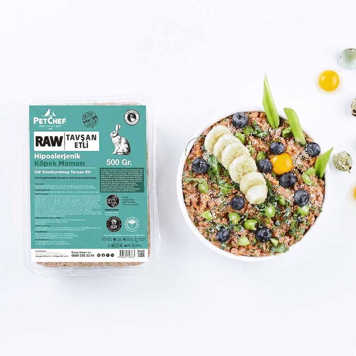 Raw Barf (Çiğ) Tavşan Etli Küçük Irk Köpek Maması - PetChef (1)