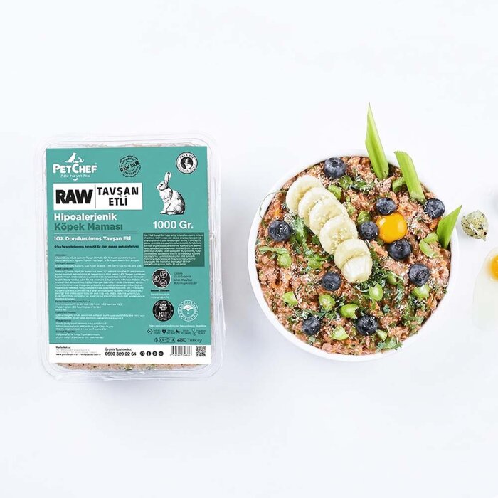 Raw Barf (Çiğ) Tavşan Etli Köpek Maması - PetChef (1)