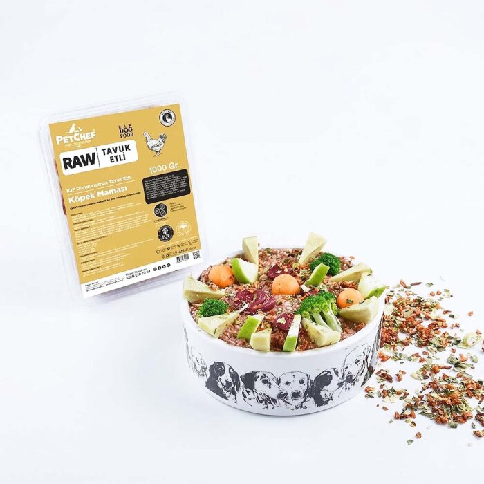 Tavuk Etli, Enginarlı Tarif Büyük Irk Köpek - Chef’s Raw Barf Menü