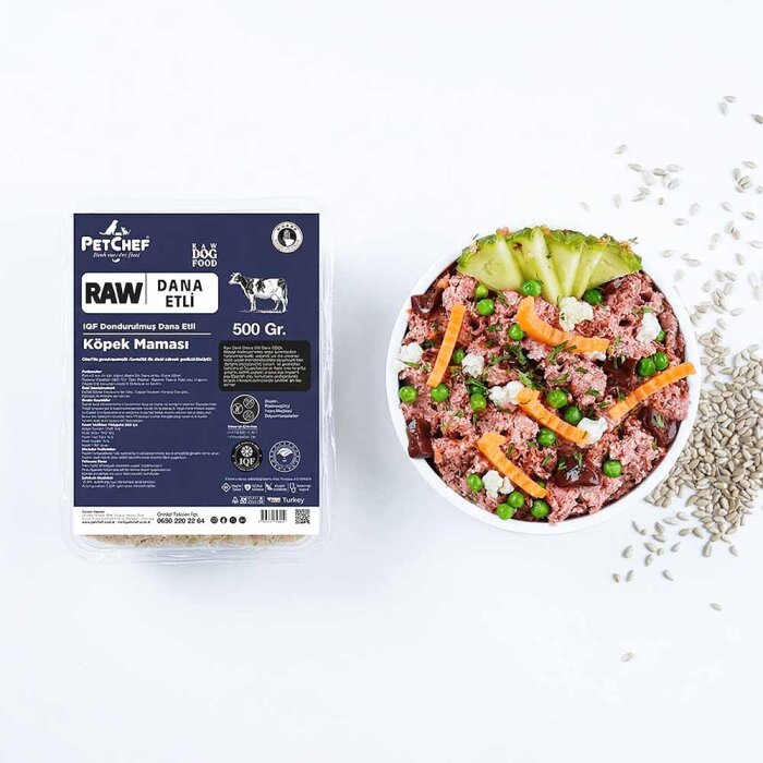 Dana Etli, Enginarlı Tarif Küçük Irk Köpek - Chef’s Raw Barf Menü