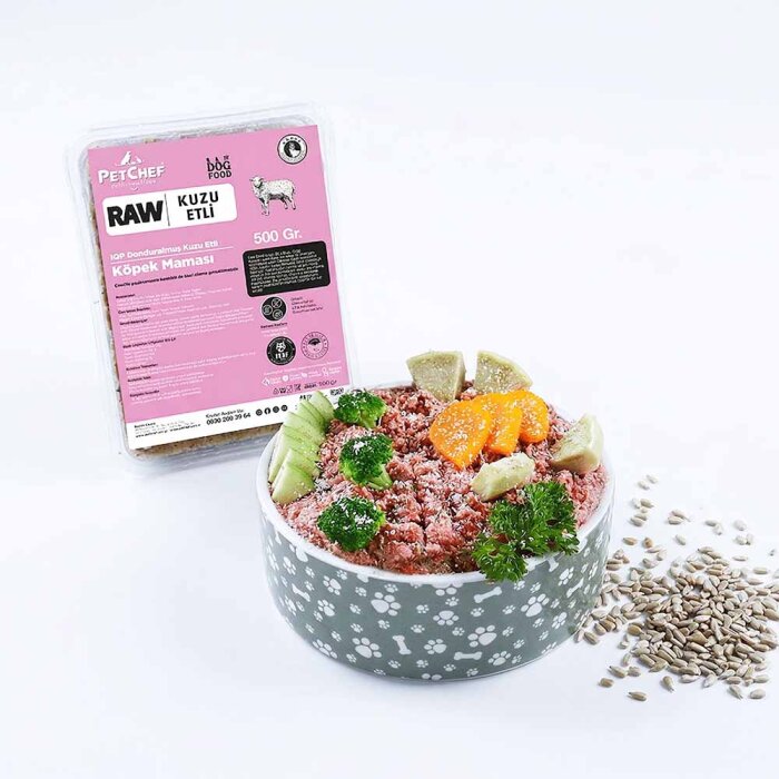 Kuzu Etli, Balkabaklı Tarif Küçük Irk Köpek - Chef’s Raw Barf Menü