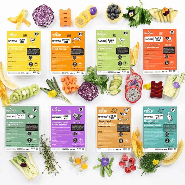 Chef'in Tadım Menüsü Naturel Barf 4000 Gr.(8x500 Gr.) - PetChef