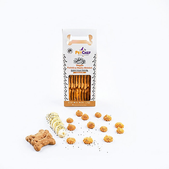 Treat Cookies & Vegan Fıstık ezmeli & Muzlu Kurabiye (230 Gr) - Gourmet Pet Cookies (1)