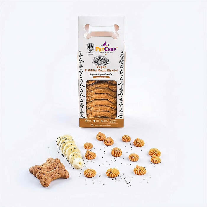 Treat Cookies & Vegan Fıstık Ezmeli & Muzlu Kurabiye (100 Gr x 2 Adet) - Gourmet Pet Cookies (1)